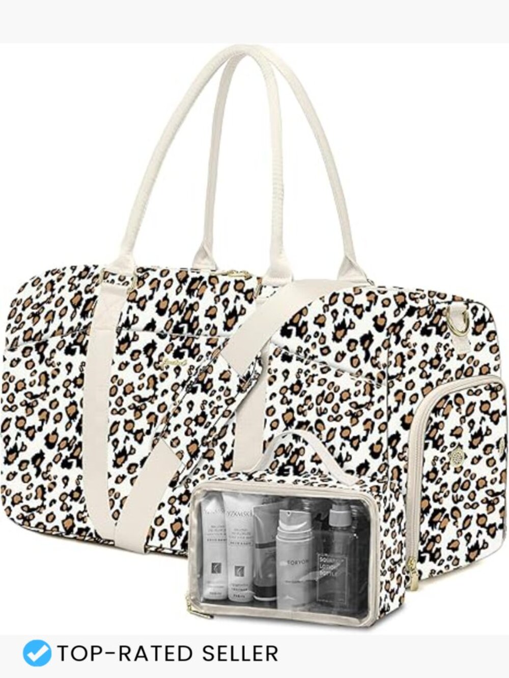 Large Weekender Travel Duffle Bag with Shoe Compartment Overnight Carry On Tote